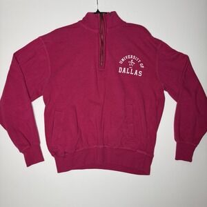 MV Sport University Of Dallas Women's Pink Sweatshirt Size M Cotton Blend
